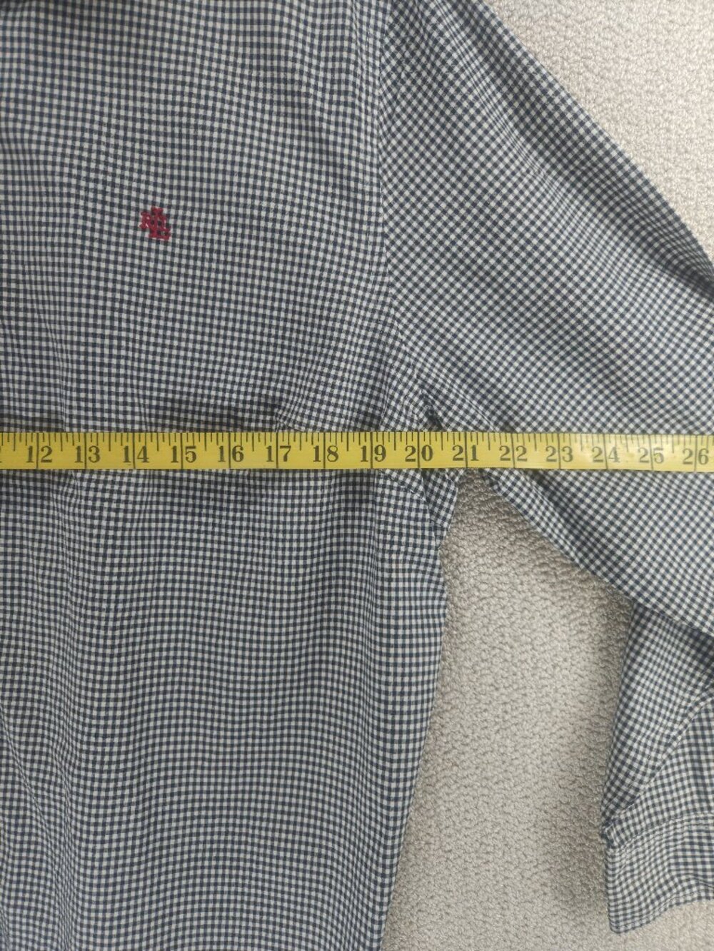 Lauren Ralph Lauren, Men’s Micro Check Button-Down Shirt, Black & White, Size 2X - Picture 5 of 5
